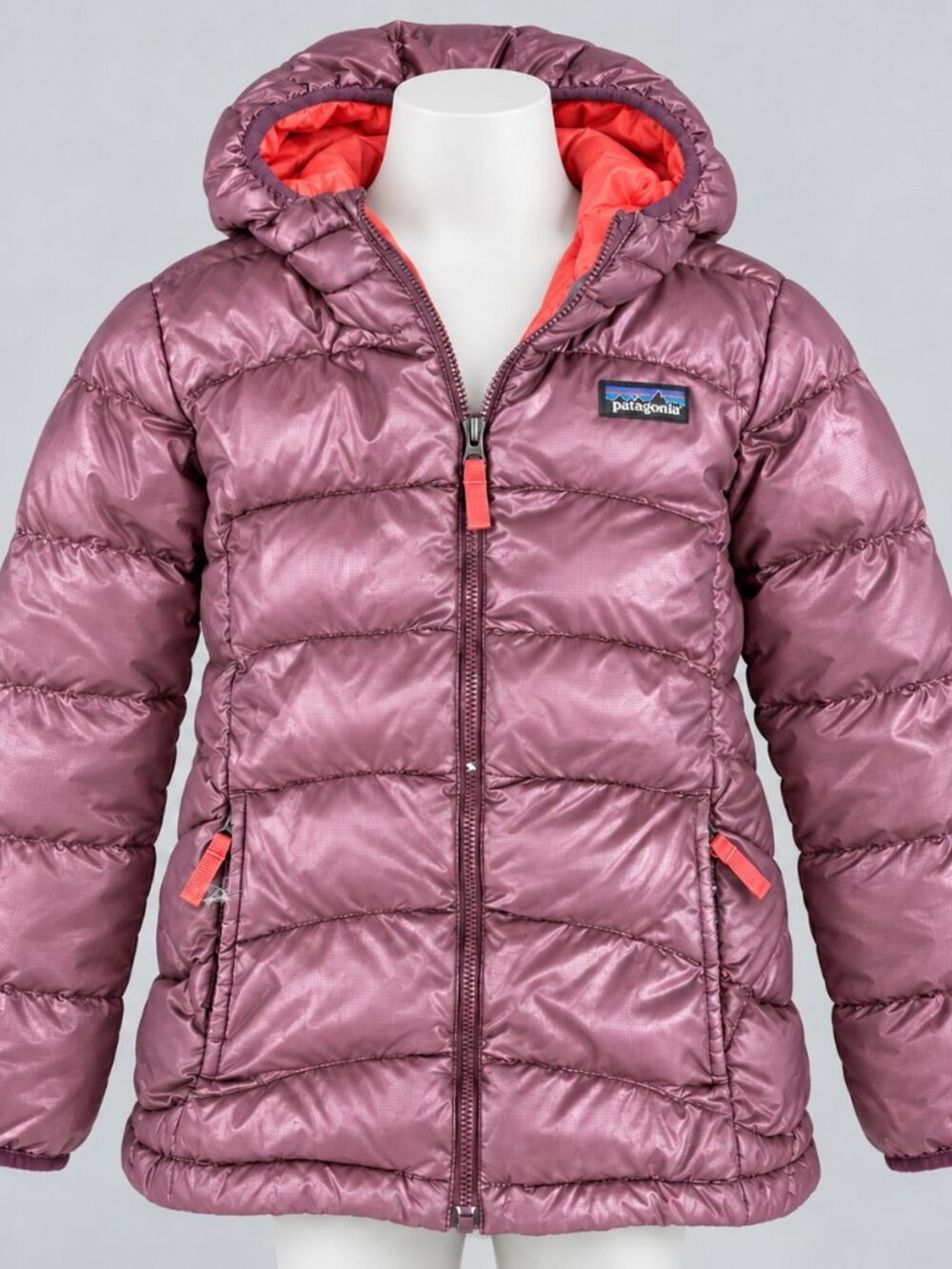 Patagonia Girls Hi-Loft Down Sweater Hoody Purple Size 10